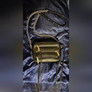 Rebecca minkoff 4 zip convertable crossbody bag in black